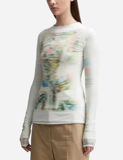 Loewe Blurred Printed Top In White