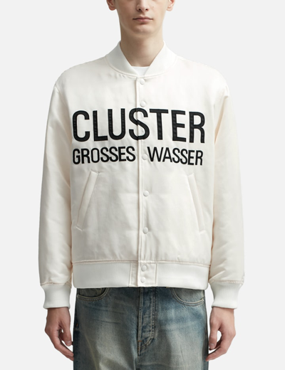 Undercover Cluster Grosses Wasser Bomber Jacket In White