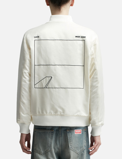 Undercover Cluster Grosses Wasser Bomber Jacket In White