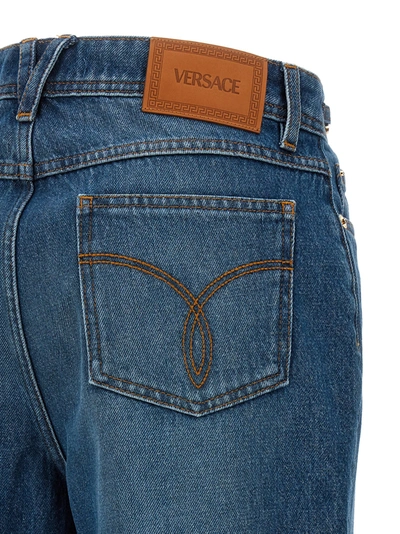 Shop Versace Medusa Jeans In Blue