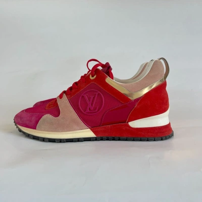 Pre-owned Louis Vuitton Pink/red/beige Run Away Low-top Sneakers, 40