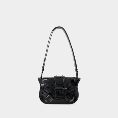 Shop Balmain Blaze Shoulder Bag -  - Leather - Black