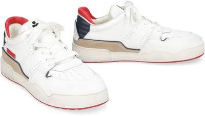 Shop Isabel Marant Emreeh Leather Low-top Sneakers In White