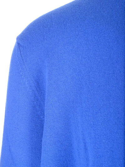 Shop Comme Des Garçons Shirt Electric Blue Wool Sweater