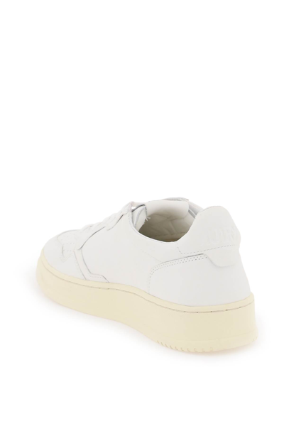Shop Autry Medalist Low Sneakers In Goat White (white)