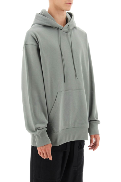 Shop Y-3 Hoodie In Cotton French Terry In Stone Green (green)