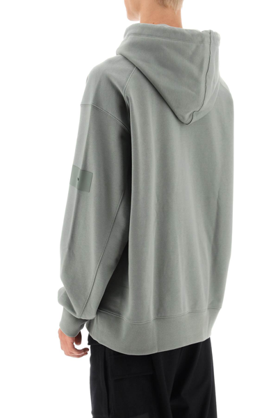 Shop Y-3 Hoodie In Cotton French Terry In Stone Green (green)