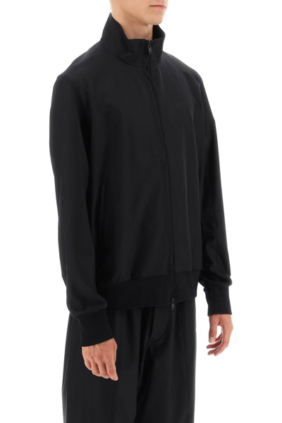 Shop Y-3 Zip-up Track Sweatshirt In Black (black)