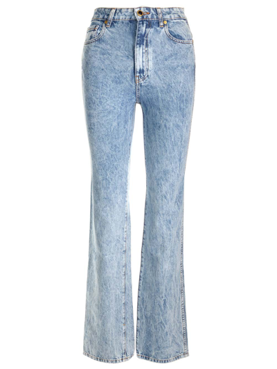 Shop Khaite Danielle Acid Wash Jeans In Light Blue