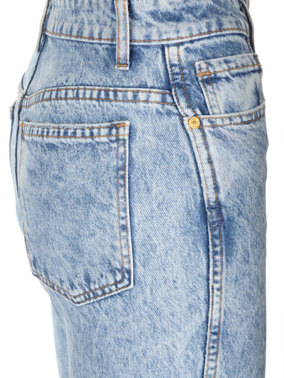 Shop Khaite Danielle Acid Wash Jeans In Light Blue