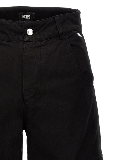 Shop Gcds Ultracargo Jeans In Black