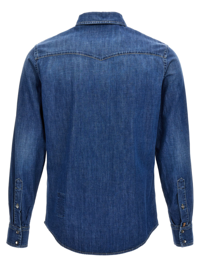 Shop Jacob Cohen Denim Shirt In Blue