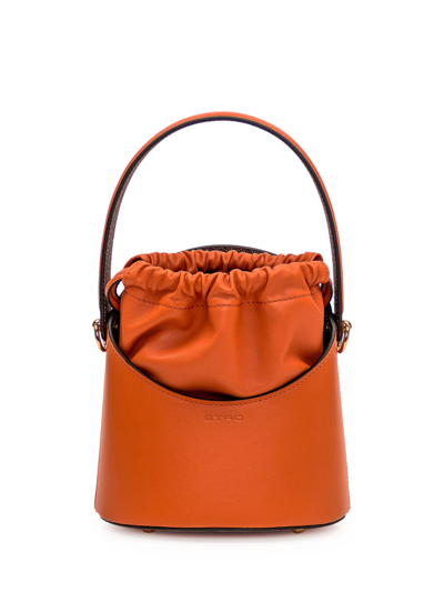 Shop Etro Bucket Bag In Arancione