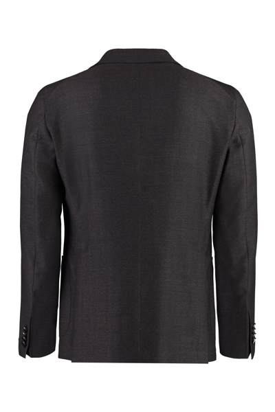 Tagliatore Tailored Single-breasted Suit Jacket In Brown