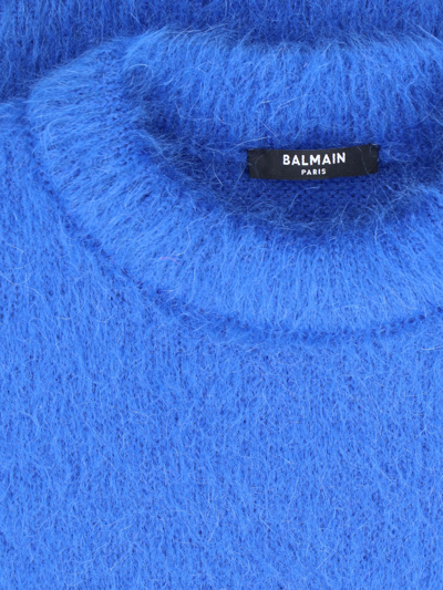 Shop Balmain Sweater In Blue