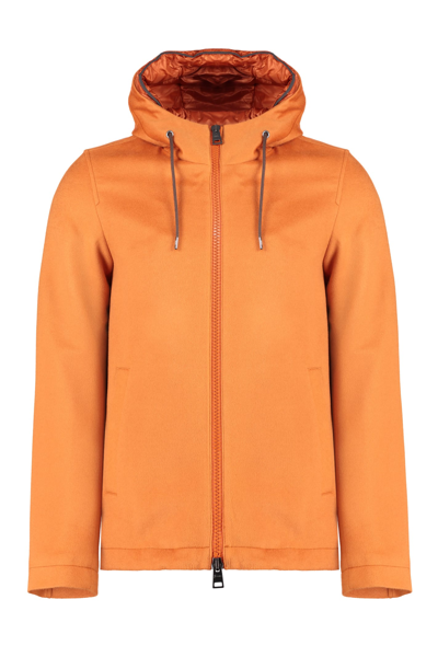 Shop Herno Cashmere Jacket In Orange
