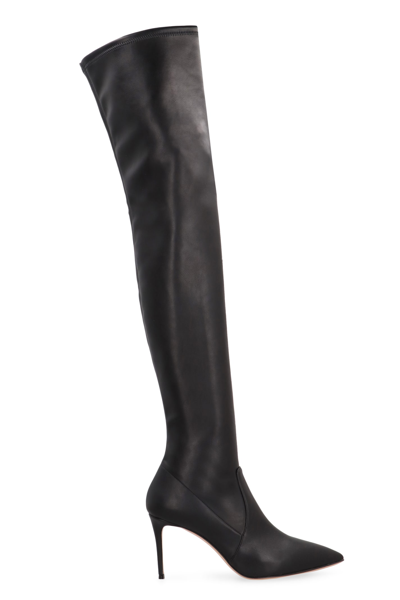 Shop Casadei Julia Over-the-knee Boots In Black
