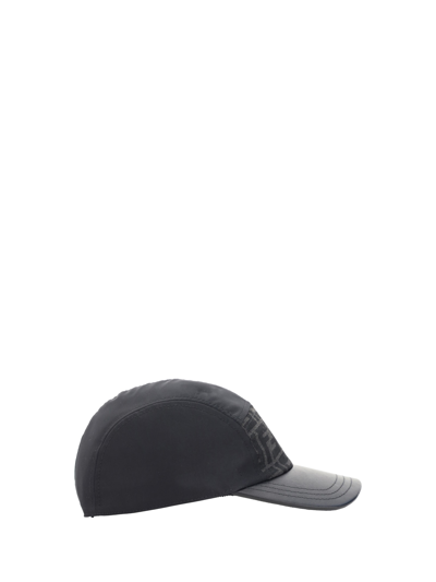 Shop Fendi Baseball Hat In Nero/nero