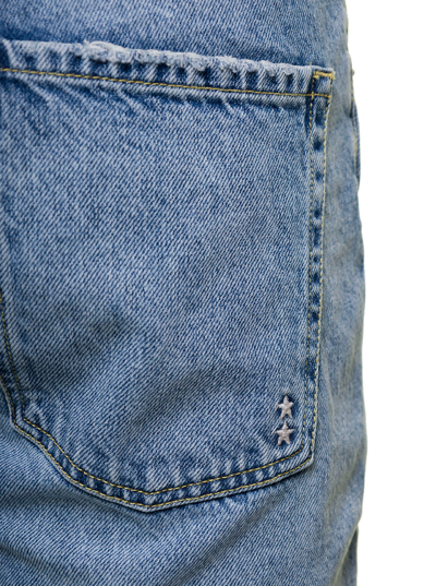 Shop Icon Denim Jeans Regular Corto In Light Blue