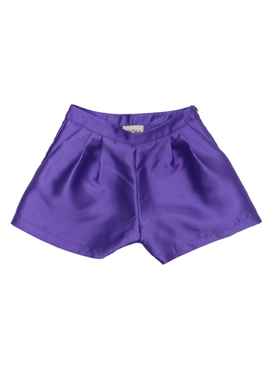 Shop Douuod Shiny Shorts In Purple