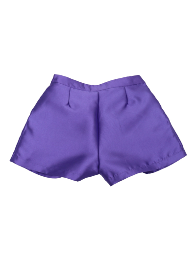 Shop Douuod Shiny Shorts In Purple
