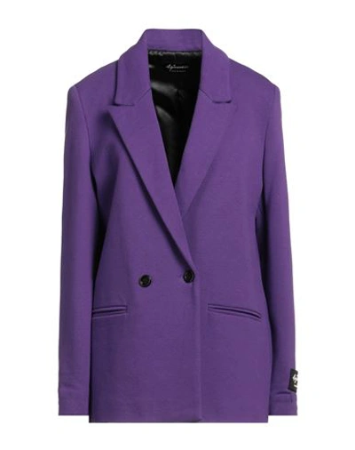 4giveness Woman Suit Jacket Purple Size M Cotton In Purple