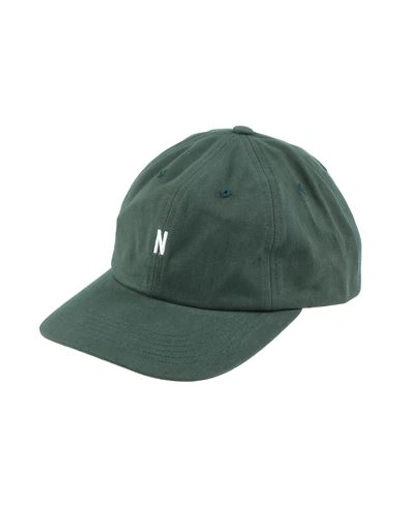 Shop Norse Projects Man Hat Green Size Onesize Cotton