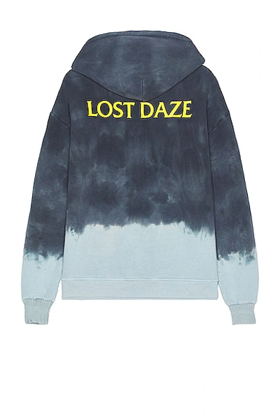 Shop Lost Daze Retro Hoodie In Vintage Black & Blue