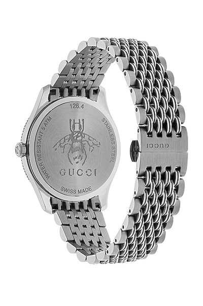 Shop Gucci Bee Watch In Stainless Steel & Silver