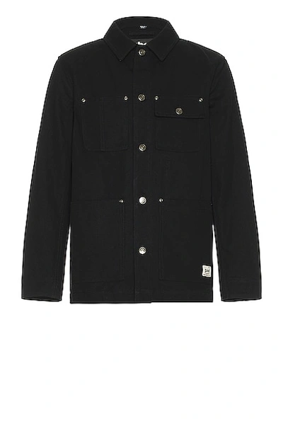 Shop Schott Chore Jacket In Black