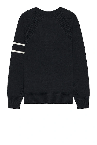 Moncler Wool Blend Crewneck In Navy