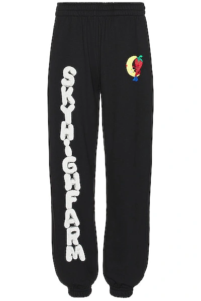Shop Sky High Farm Workwear Unisex Perennial Shana Graphic Pants Knit In Black