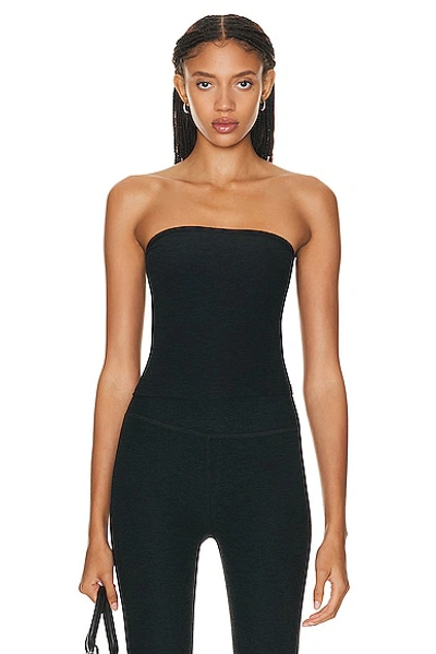 Shop Beyond Yoga Spacedye Strapless Top In Darkest Night