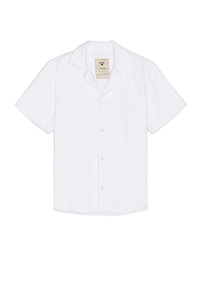 Shop Oas Cuba Terry Shirt In White