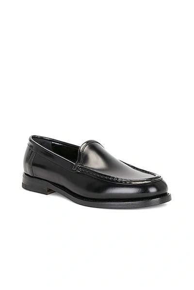 Shop Manolo Blahnik Dineguardo Leather Loafer In Black