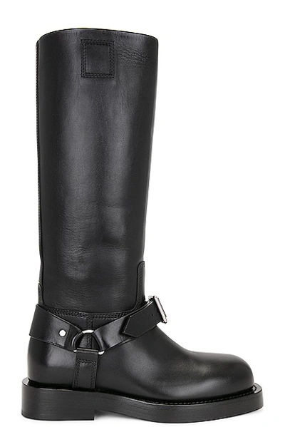 Shop Burberry Saddle Boot In Black