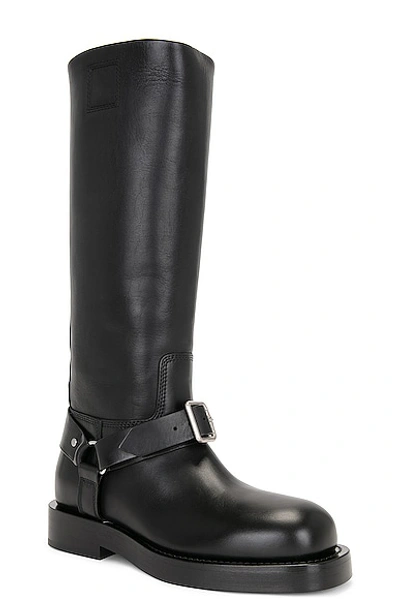 Shop Burberry Saddle Boot In Black