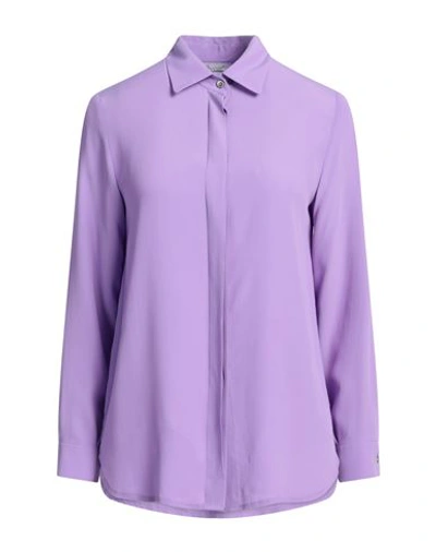 Shop Hopper Woman Shirt Lilac Size 8 Acrylic, Silk In Purple