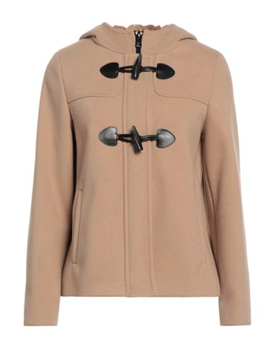 Diana Gallesi Woman Coat Beige Size 12 Polyester In Beige