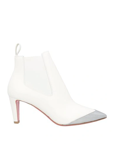 Shop Christian Louboutin Woman Ankle Boots White Size 6 Soft Leather