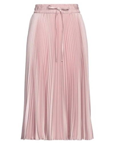 Shop Red Valentino Woman Midi Skirt Blush Size 2 Polyester In Pink