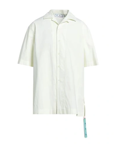 Shop Off-white Man Shirt Light Yellow Size S Cotton