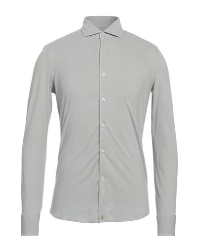 Shop Sonrisa Man Shirt Light Grey Size M Cotton, Elastane