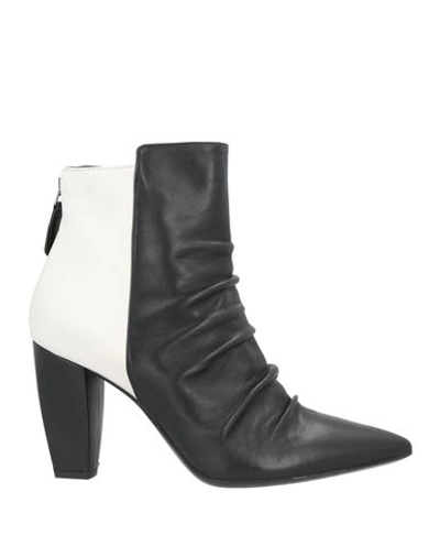 Couture Woman Ankle Boots Black Size 10 Soft Leather In Black