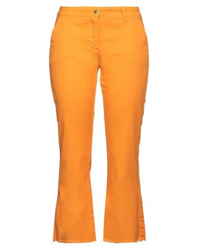 Shop Guttha Woman Cropped Pants Mandarin Size S Cotton, Elastane
