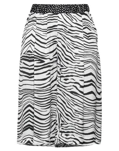 Manila Grace Woman Cropped Pants White Size 4 Viscose In White