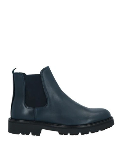 Shop Bottega Marchigiana Man Ankle Boots Midnight Blue Size 8 Soft Leather