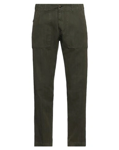 Shop Cruna Man Pants Military Green Size 38 Cotton