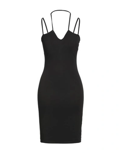 Shop Na-kd Woman Mini Dress Black Size Xxs Viscose, Polyester, Elastane