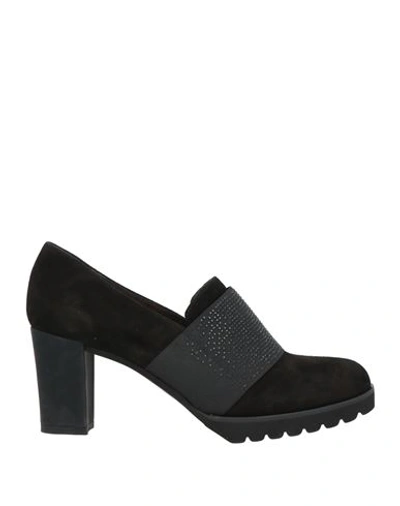 Shop Alfredo Giantin Woman Loafers Black Size 7.5 Soft Leather, Elastic Fibres